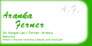 aranka ferner business card